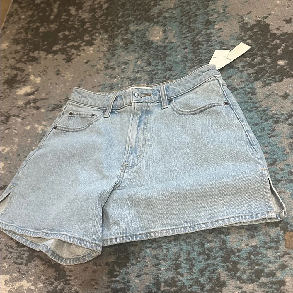 Abercrombie & Fitch Light Blue Jean Shorts - Dad Shorts - Curve Love - Picture 9 of 14